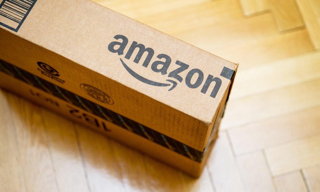 Amazon logo on box