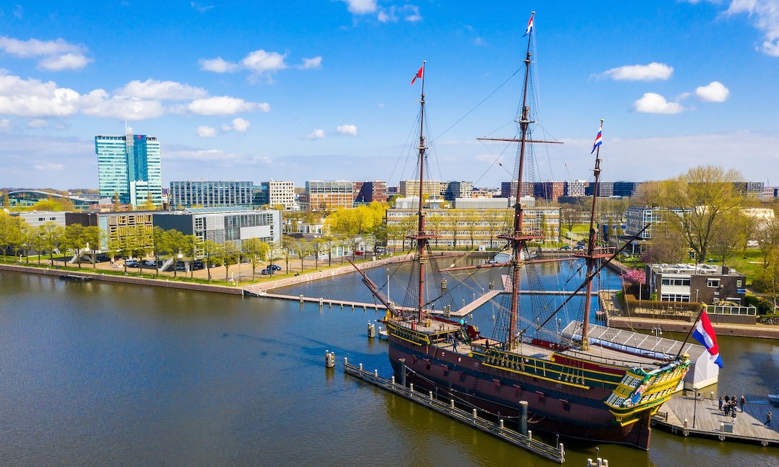 Amstel river in Amsterdam