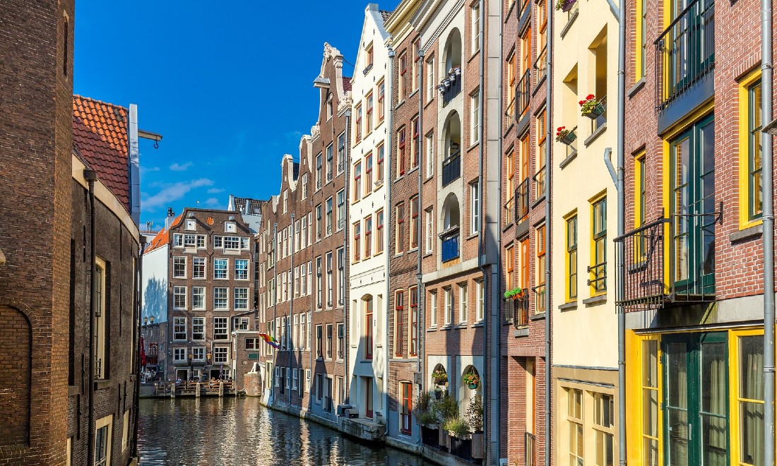 Amsterdam houses canal the Netherlands