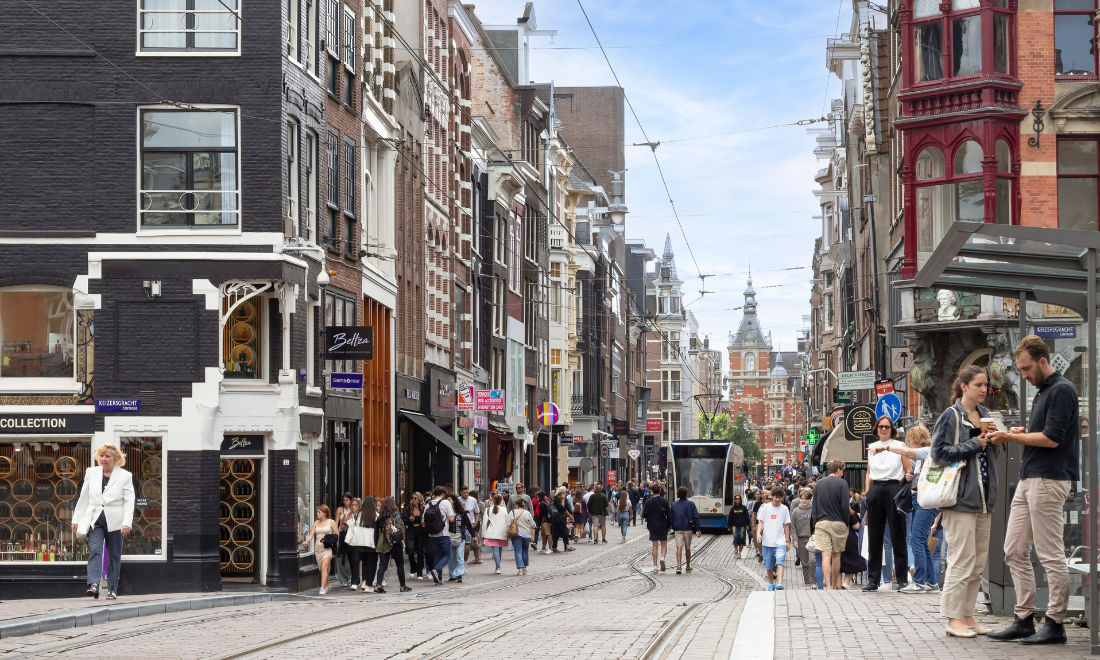 Tourists in Amsterdam