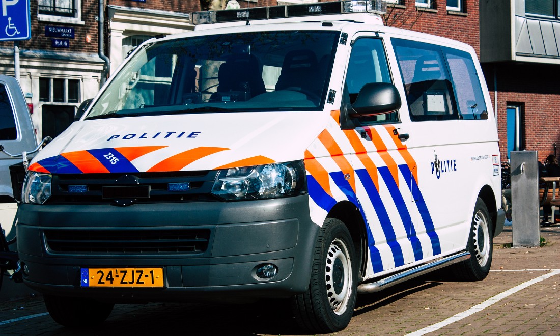 Police car in Amsterdam, the Netherlands