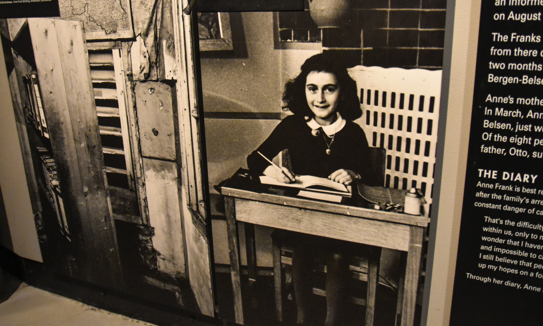 Exhibit about Anne Frank at the Holocaust Memorial Museum