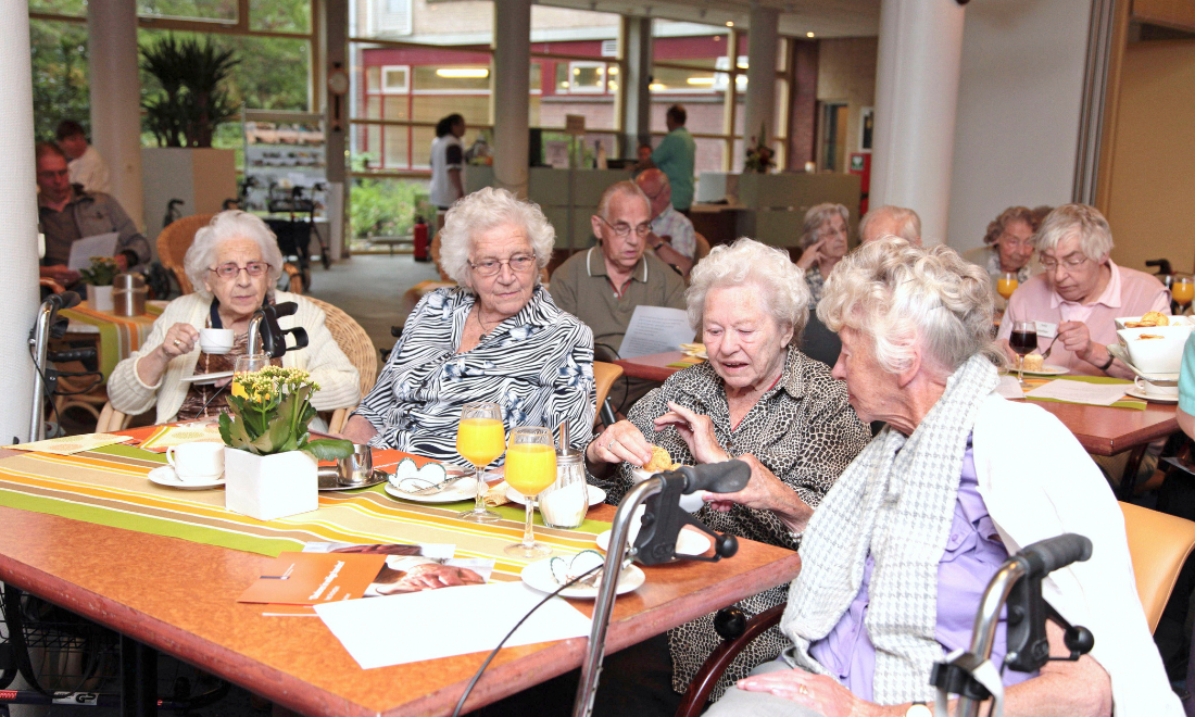 Pensioners at retirement home in the Netherlands