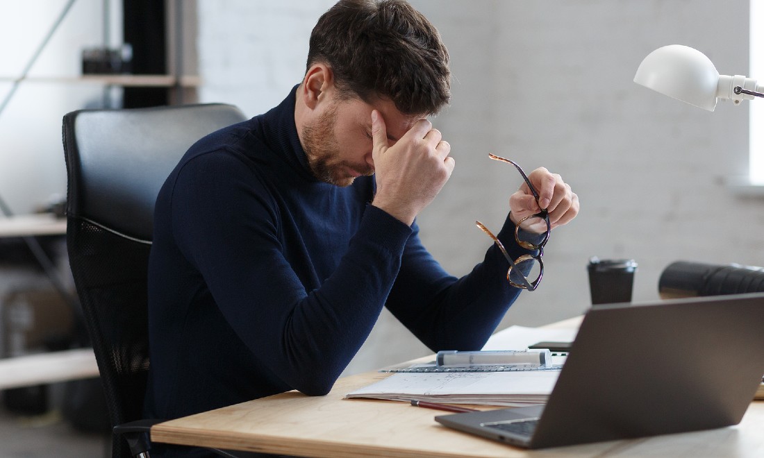 man working burnout