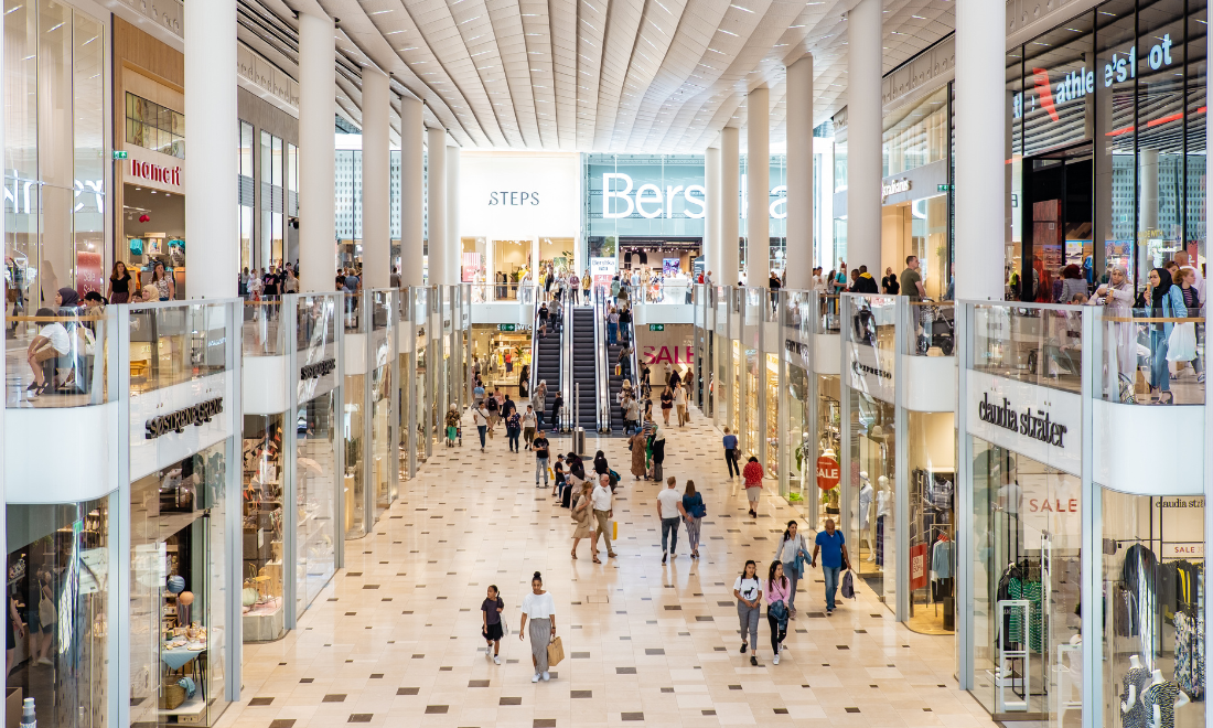 People at shopping mall in Utrecht, the Netherlands