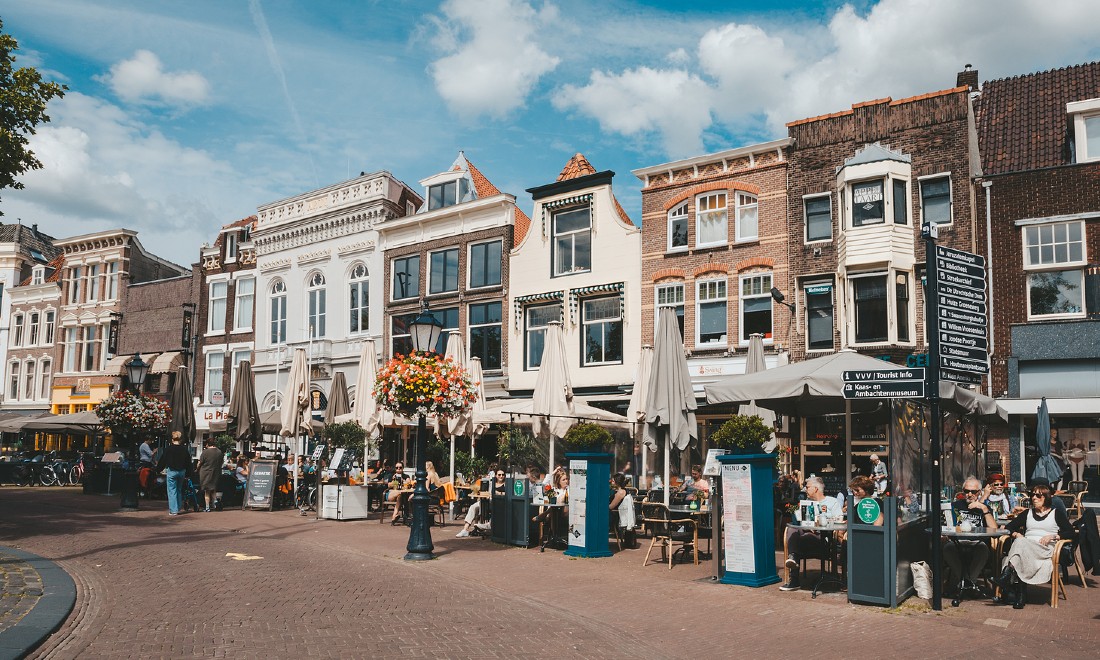 Cafes terraces Gouda the Netherlands summer coronavirus