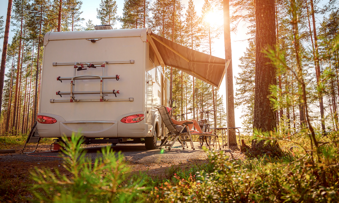 Caravan in the woods