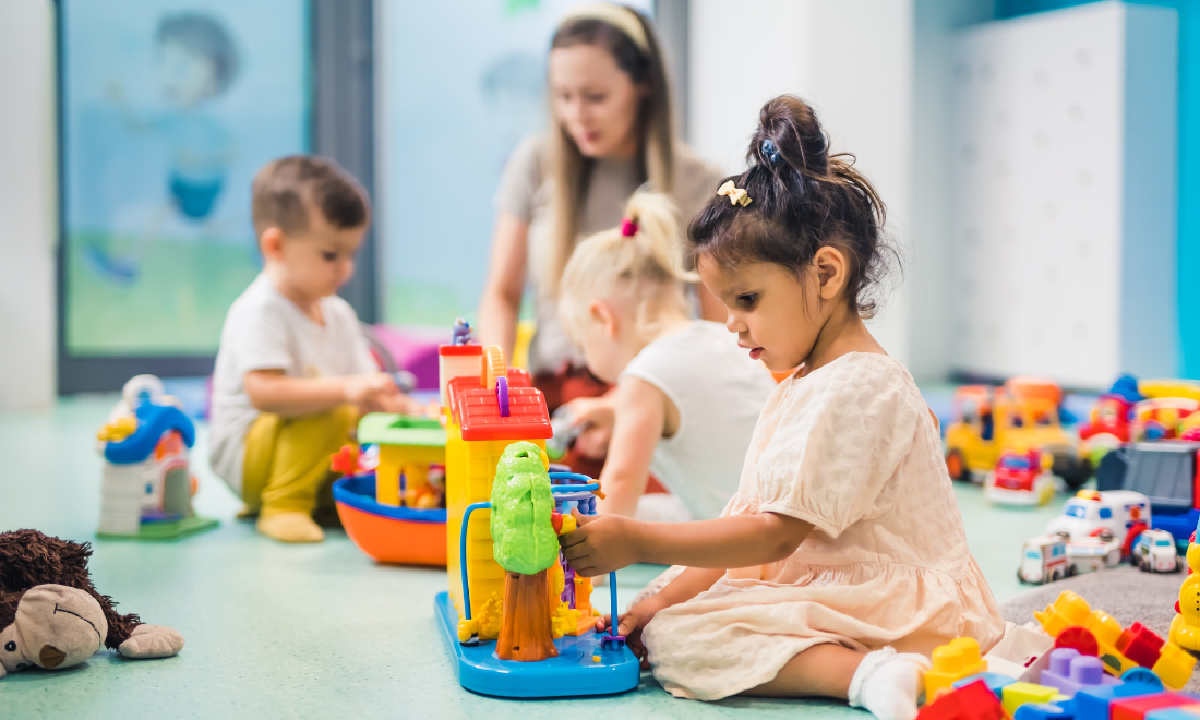 Children playing at daycare 