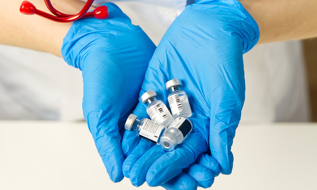 Coronavirus vaccine bottles