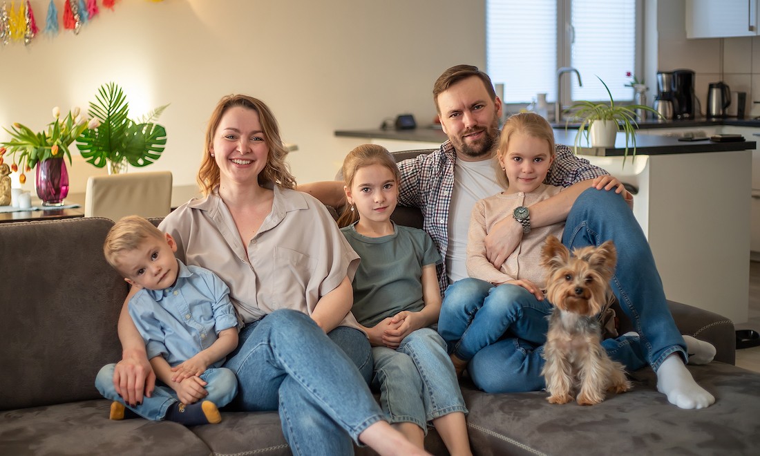 Dutch family at home