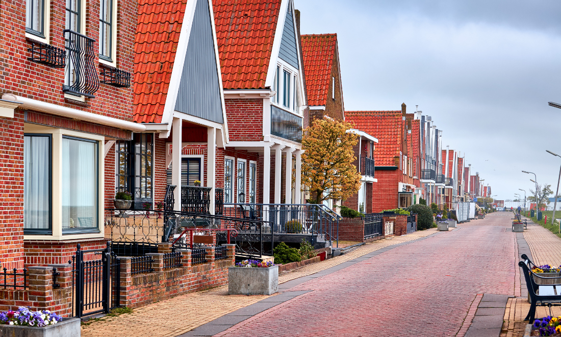 Row of houses in the Netherlands