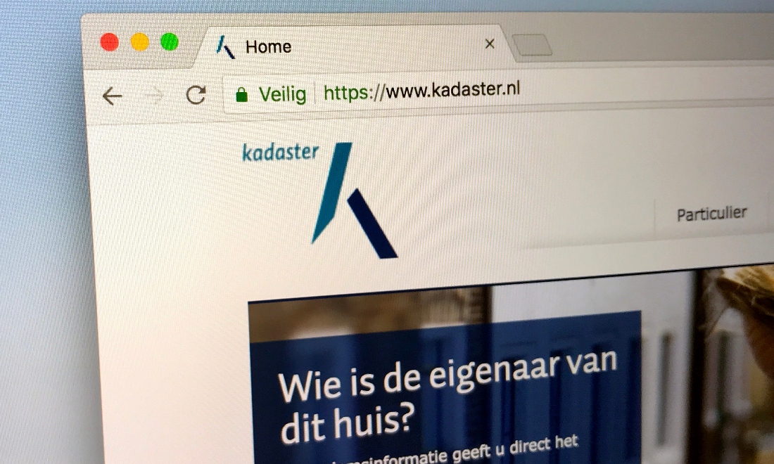 Website for the Dutch Land Registry (Kadaster)