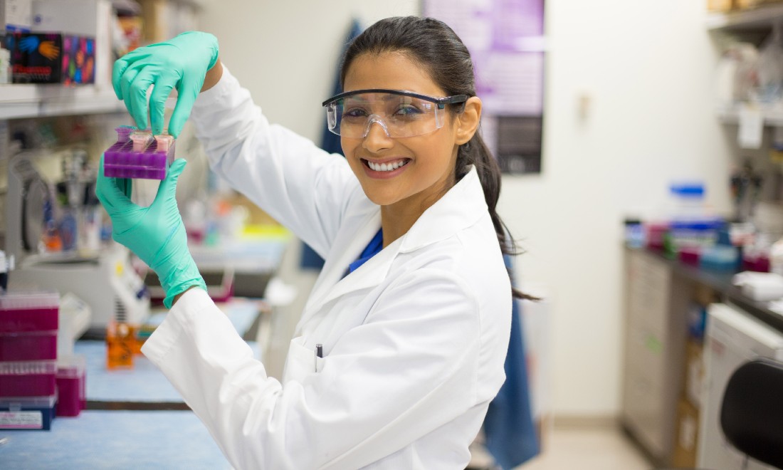 woman working in lab