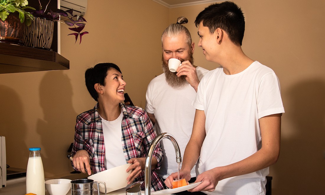 Family with young adult child