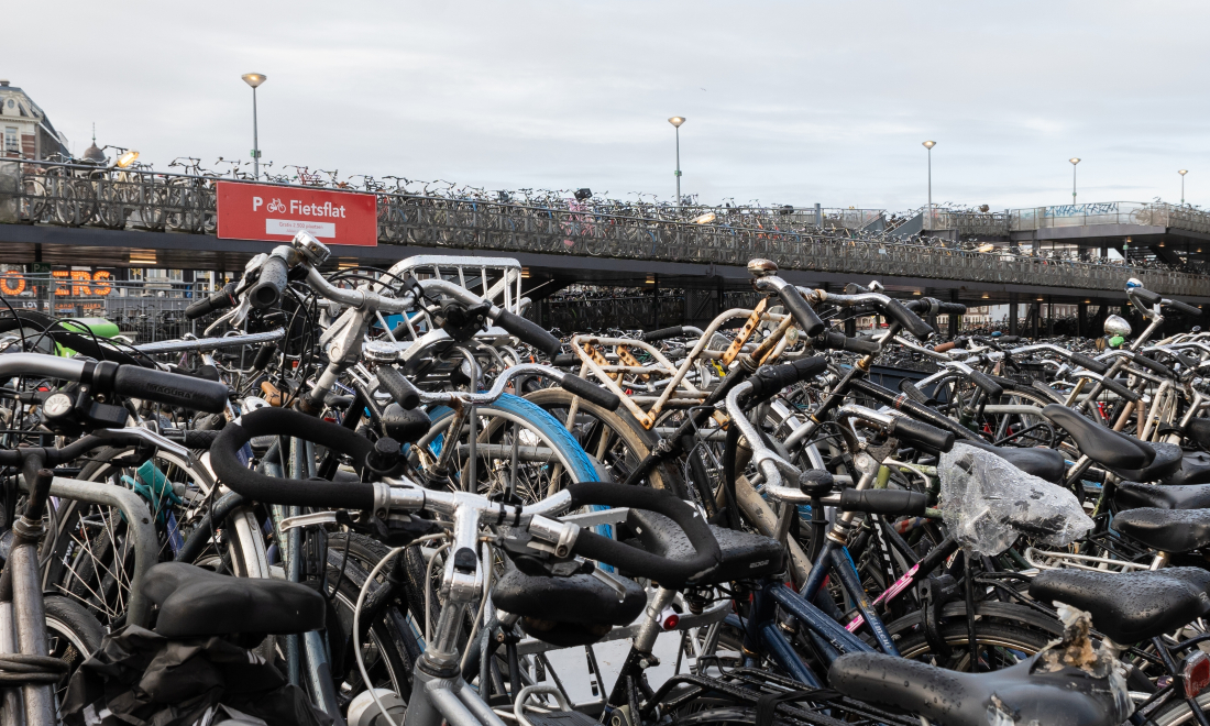 Fietsflat closes new underwater bike parking Stationsplein Amsterdam Centraal