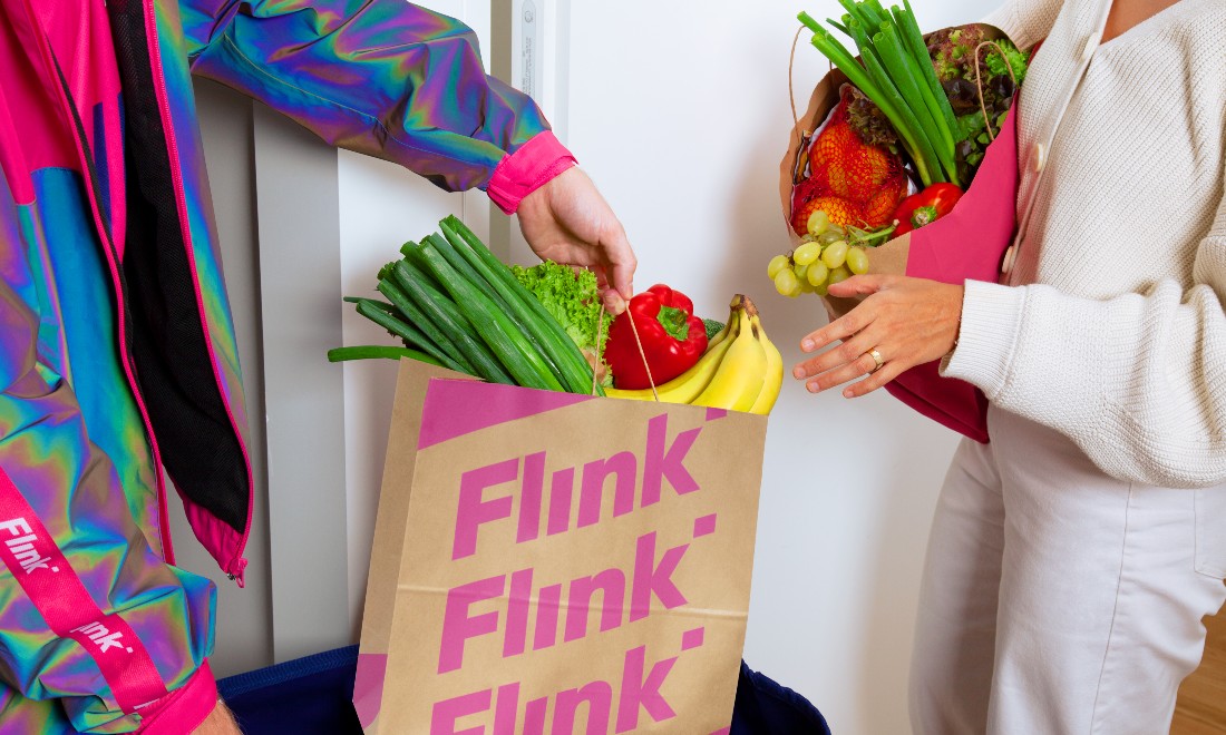 Flink grocery bag with vegetables