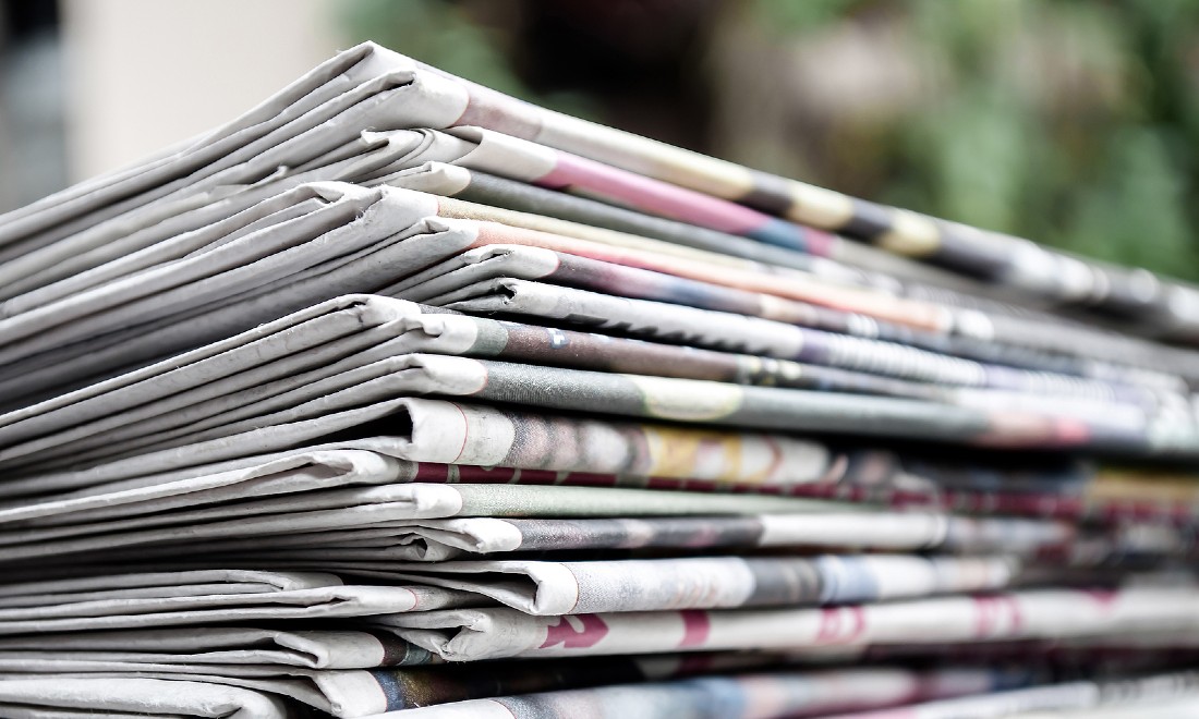 stack of newspapers