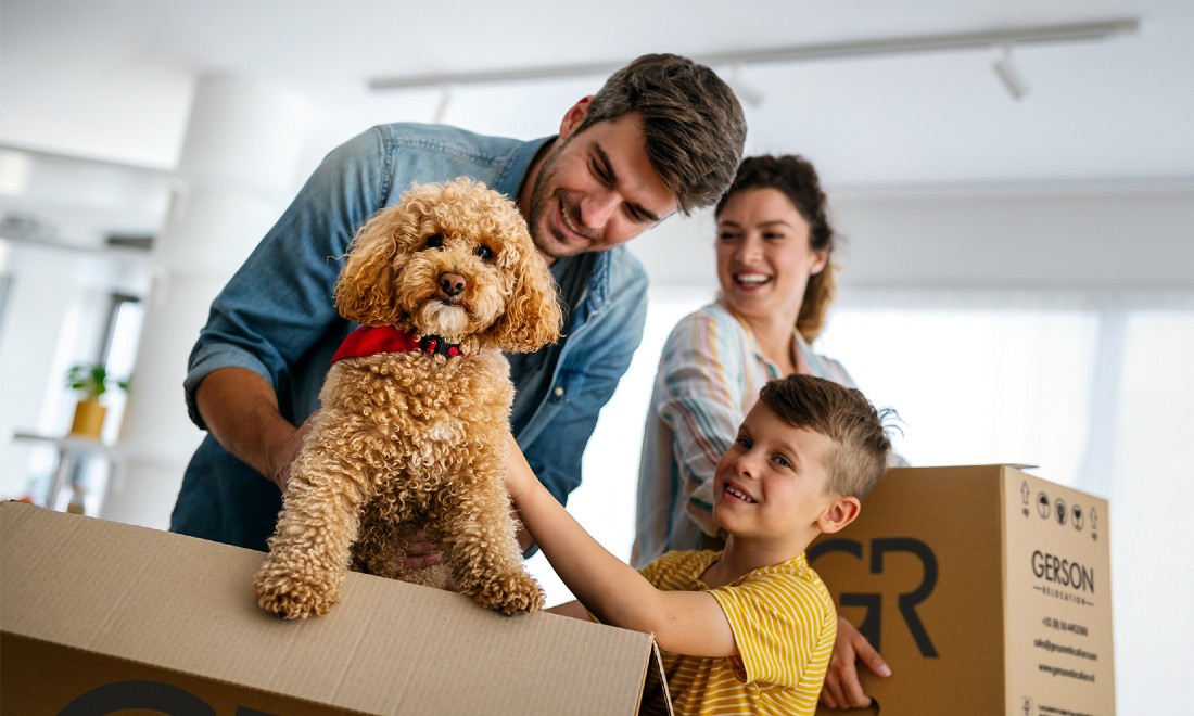 Gerson Relocation family moving with boxes