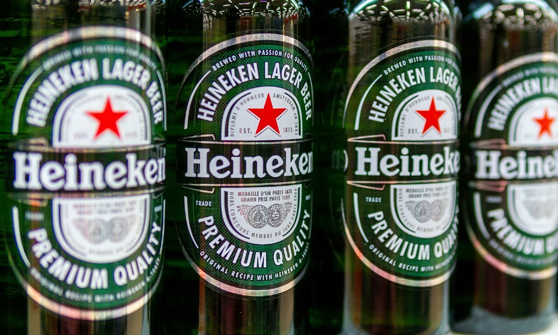 Heineken beer bottles