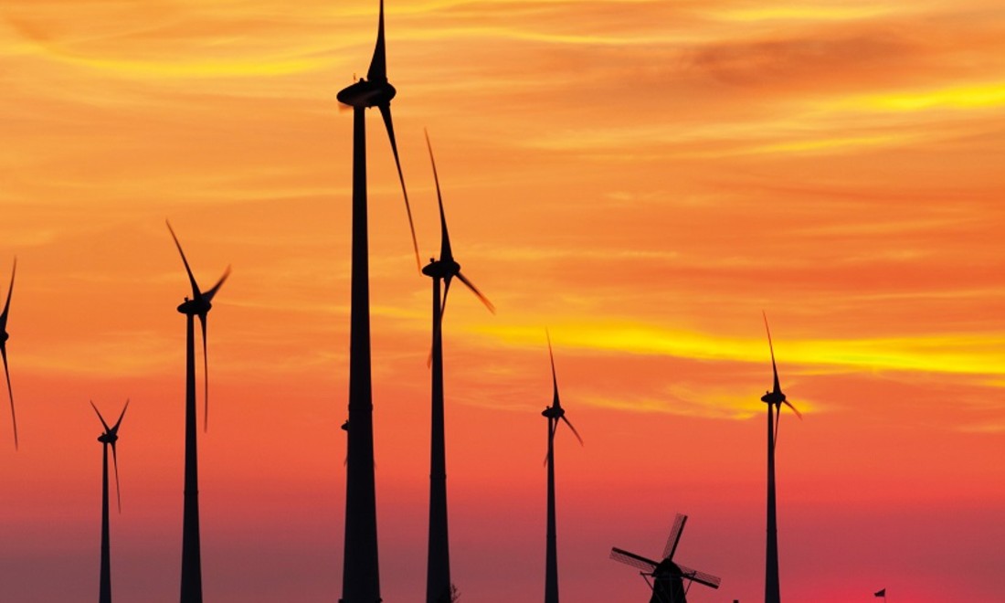 Holland Handbook windmills sunset