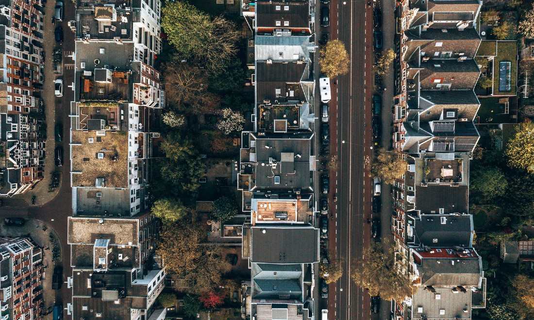 Houses street Amsterdam the Netherlands