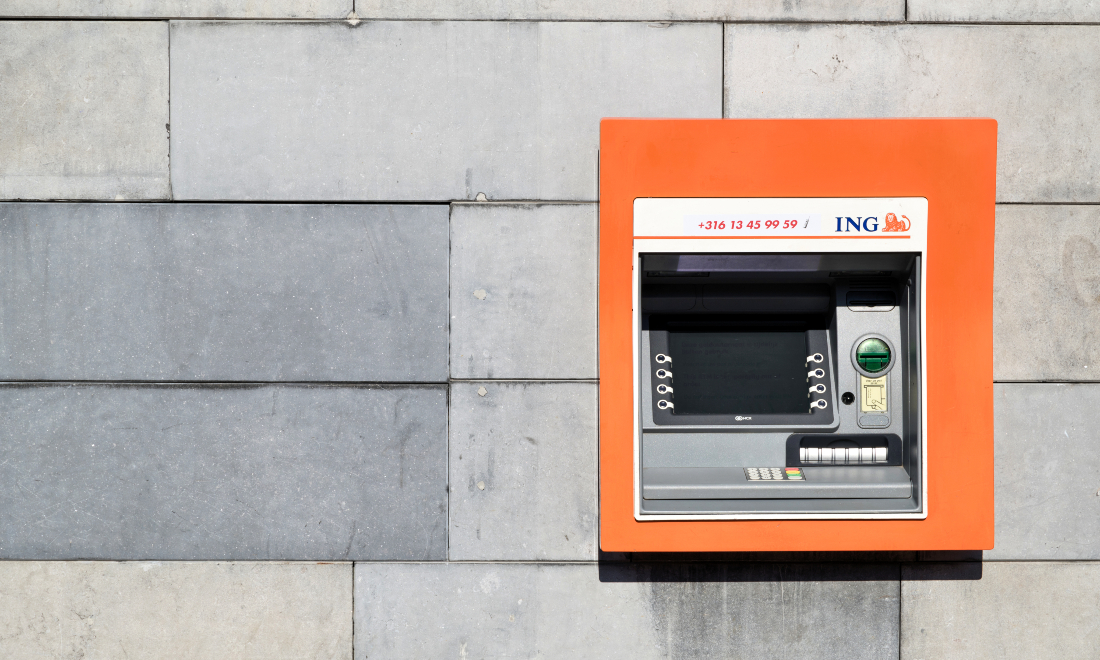 An ATM for the Dutch bank ING