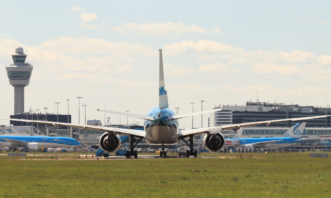 KLM plane Schiphol airport Amsterdam