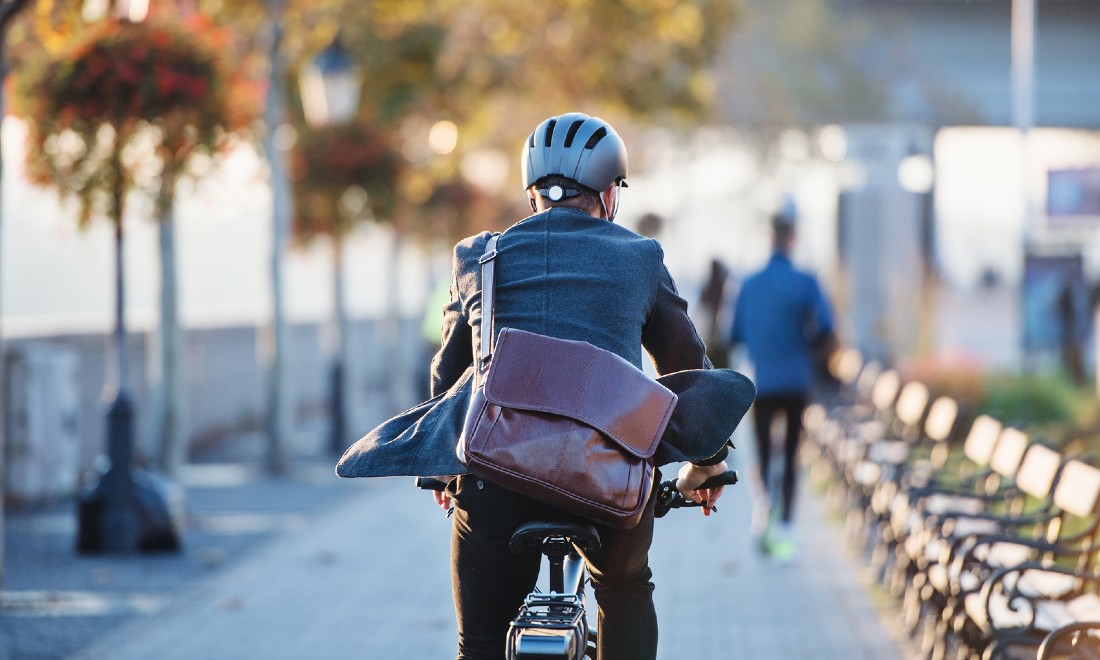 Man on an e-bike