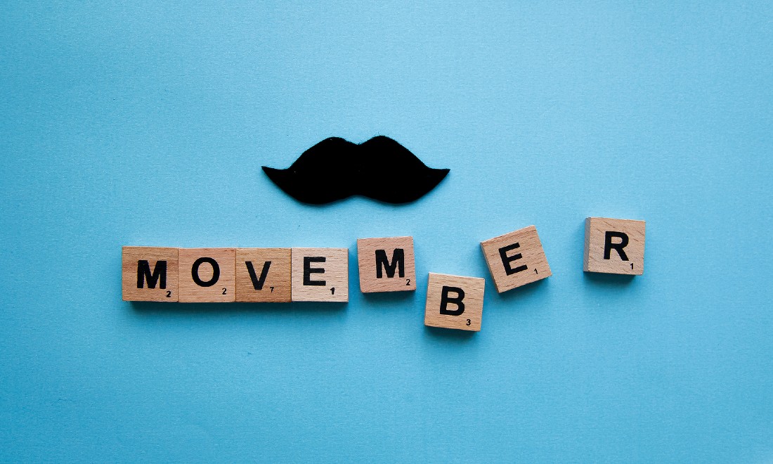 Movember scrabble tiles moustache