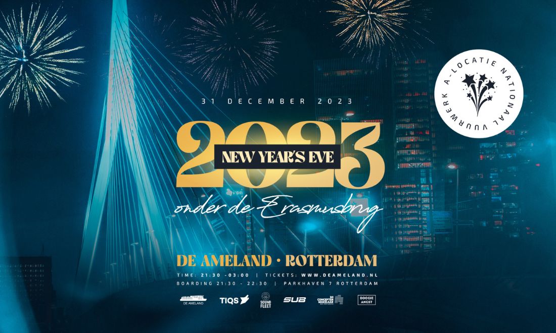 NYE under the Erasmus Bridge 