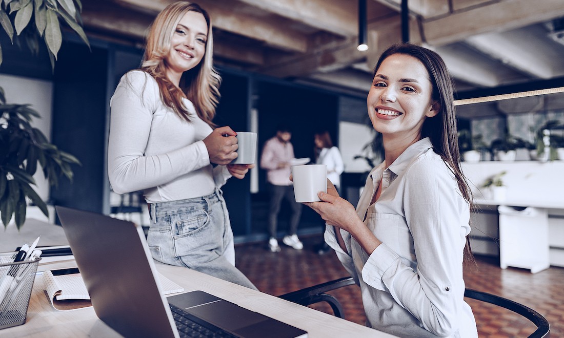 Two colleagues in the office