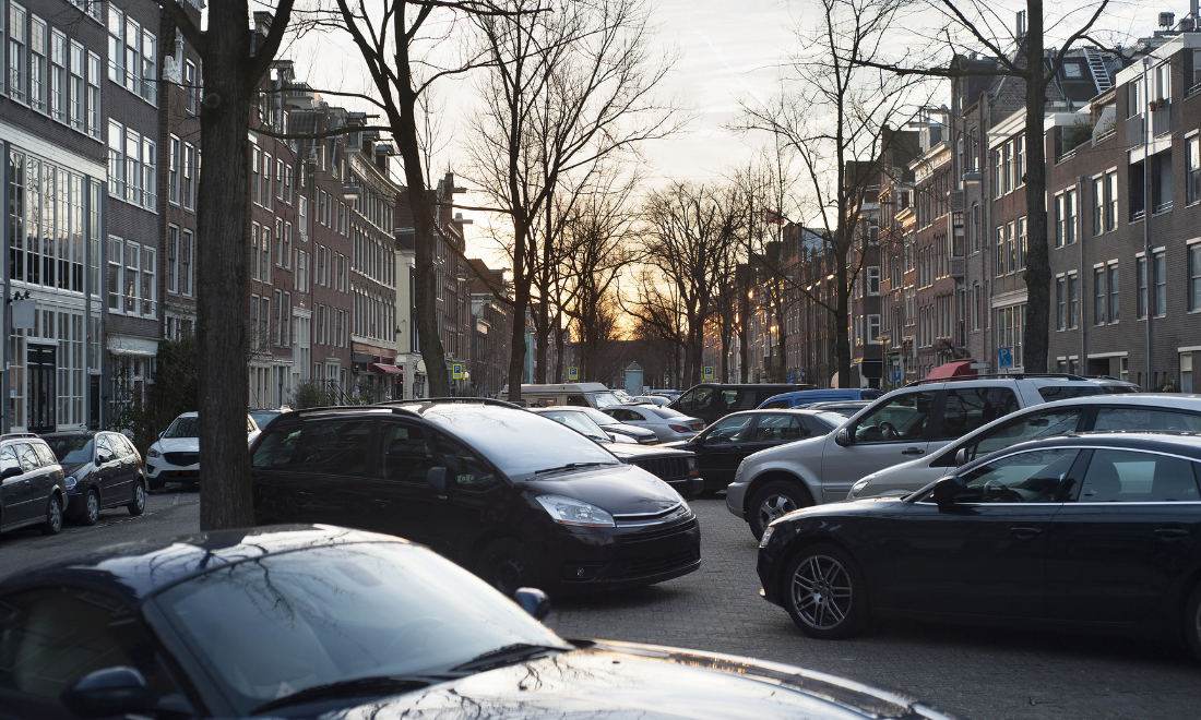 Cars parked in Amsterdam