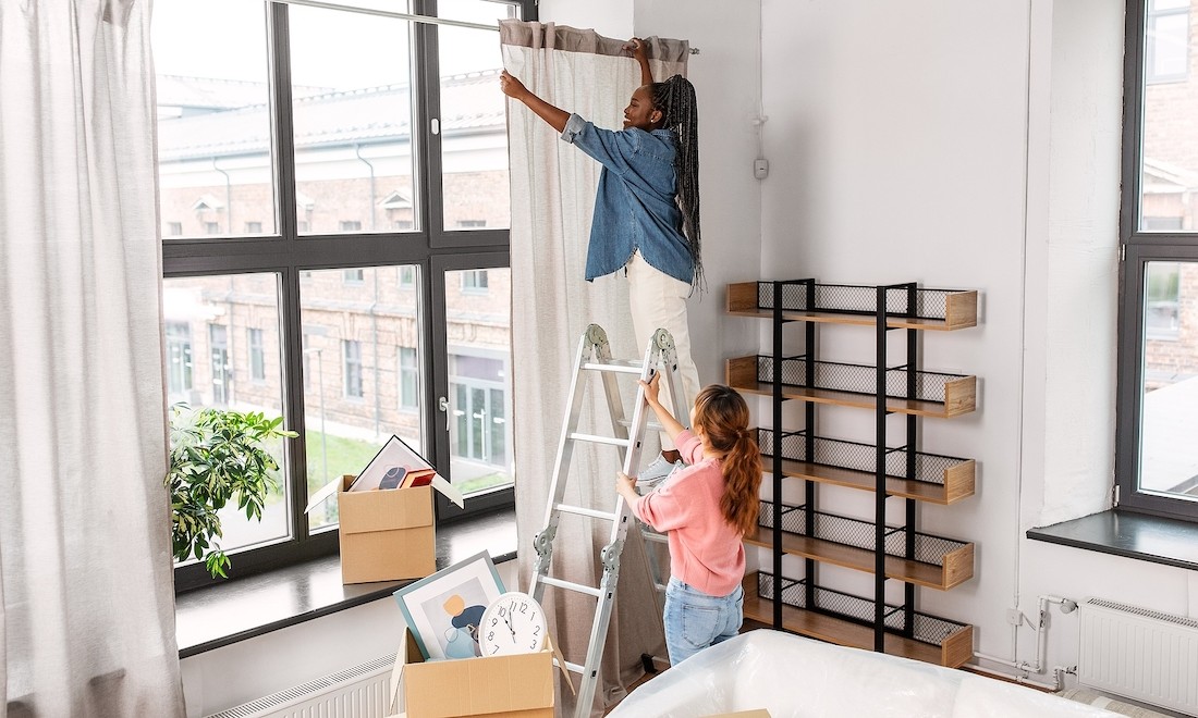 Women renovating their home