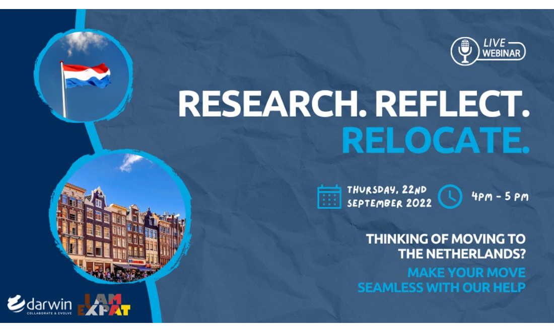 Research. Reflect. Relocate. Free online relocation Netherlands webinar