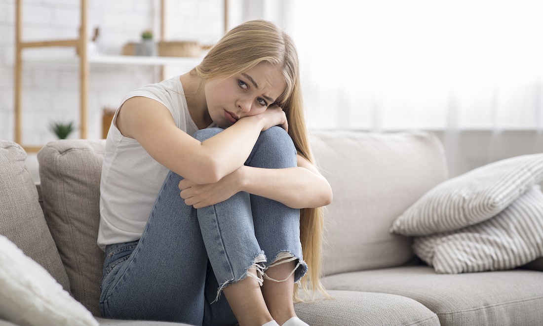 Young woman experiencing emotional flooding