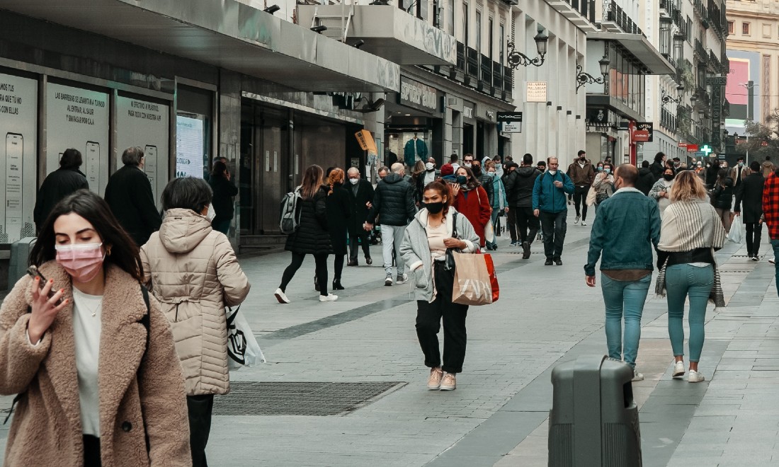 Shopping street coronavirus