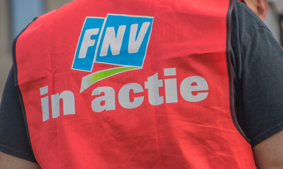 FNV trade union strike action in the Netherlands