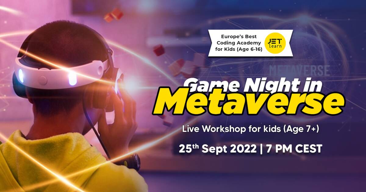 Jetlearn's Free Game Night In The Metaverse For Kids