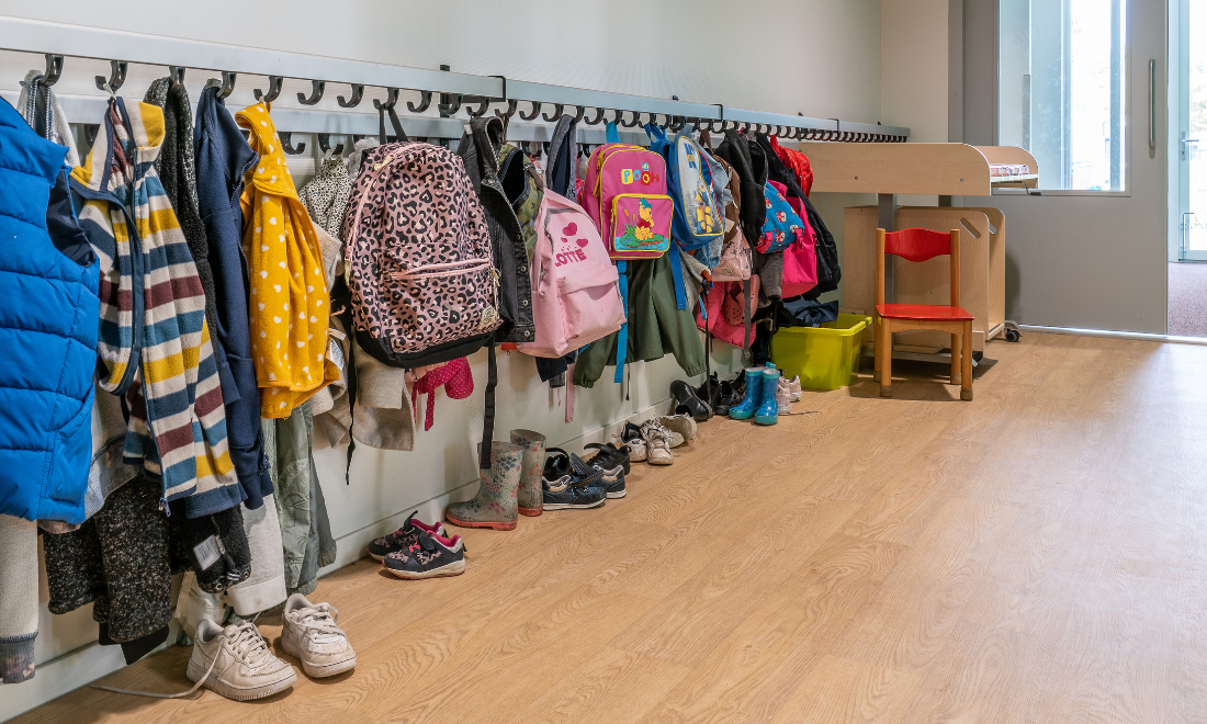 Coat room in Dutch childcare centre