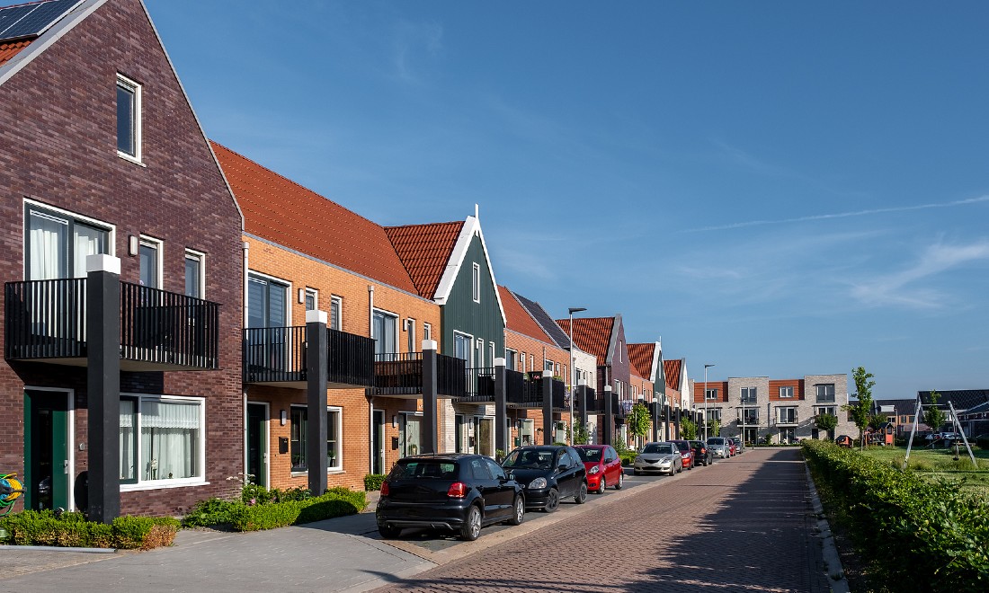 Residential area suburban houses the Netherlands