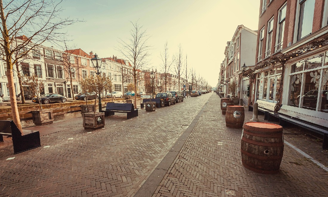 The Hague the Netherlands quiet empty street