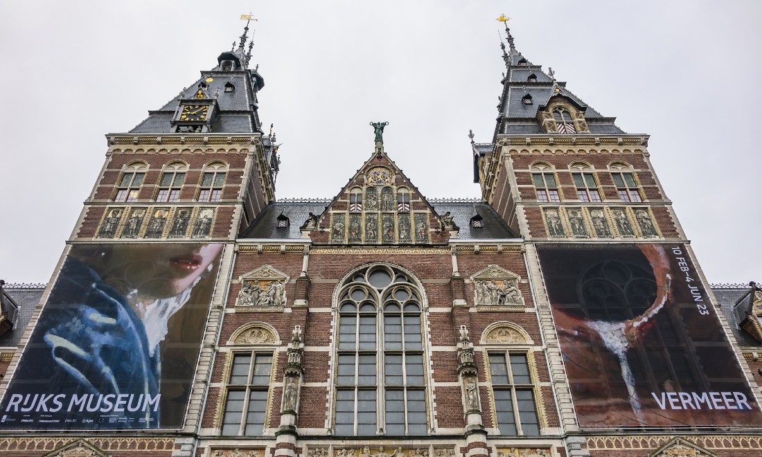 Posters for the Vermeer exhibition at the Rijksmuseum in Amsterdam