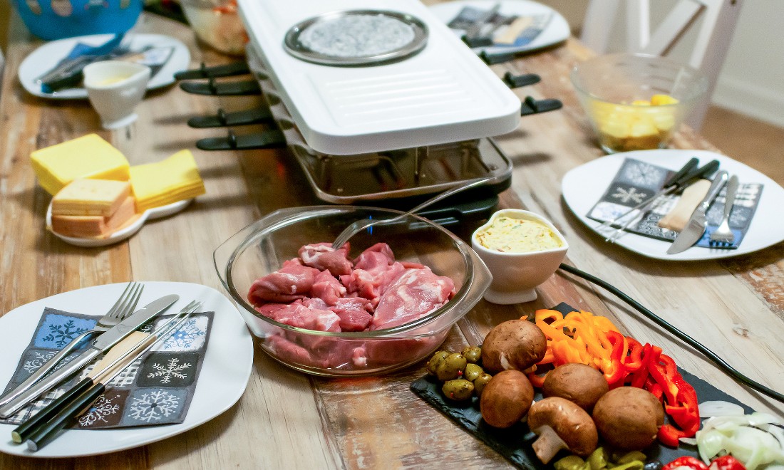 Traditional Dutch Christmas food gourmetten the Netherlands