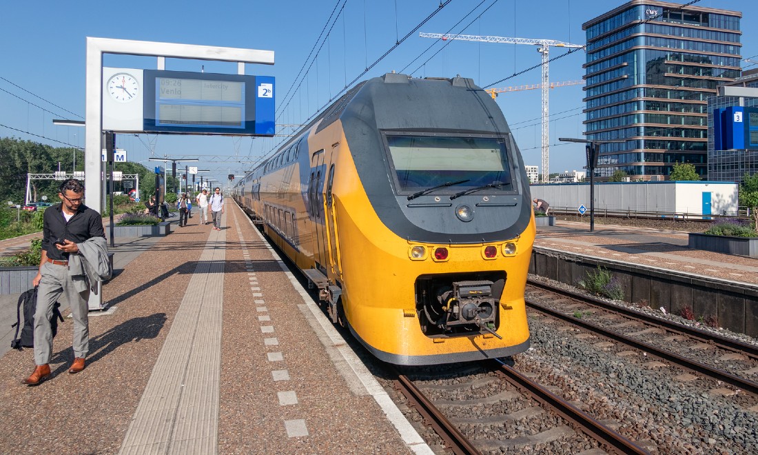 Train platform in the Netherlands