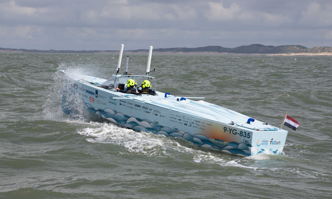 Hydrogen-powered boat by TU Delft Hydro Motion Team