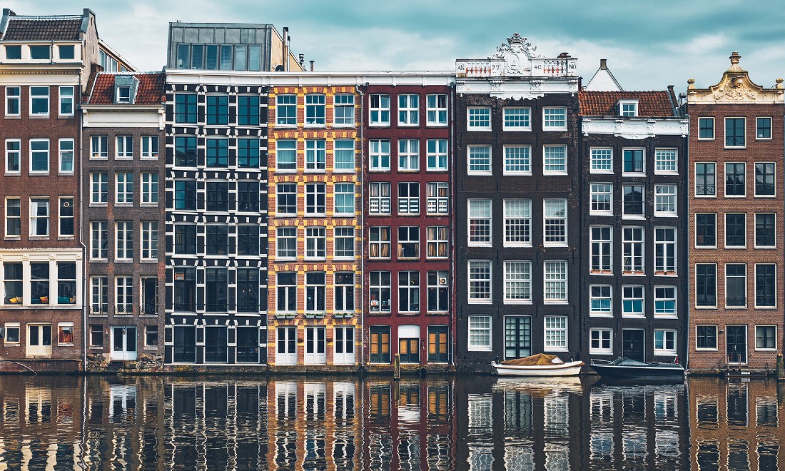 Typical houses in Amsterdam