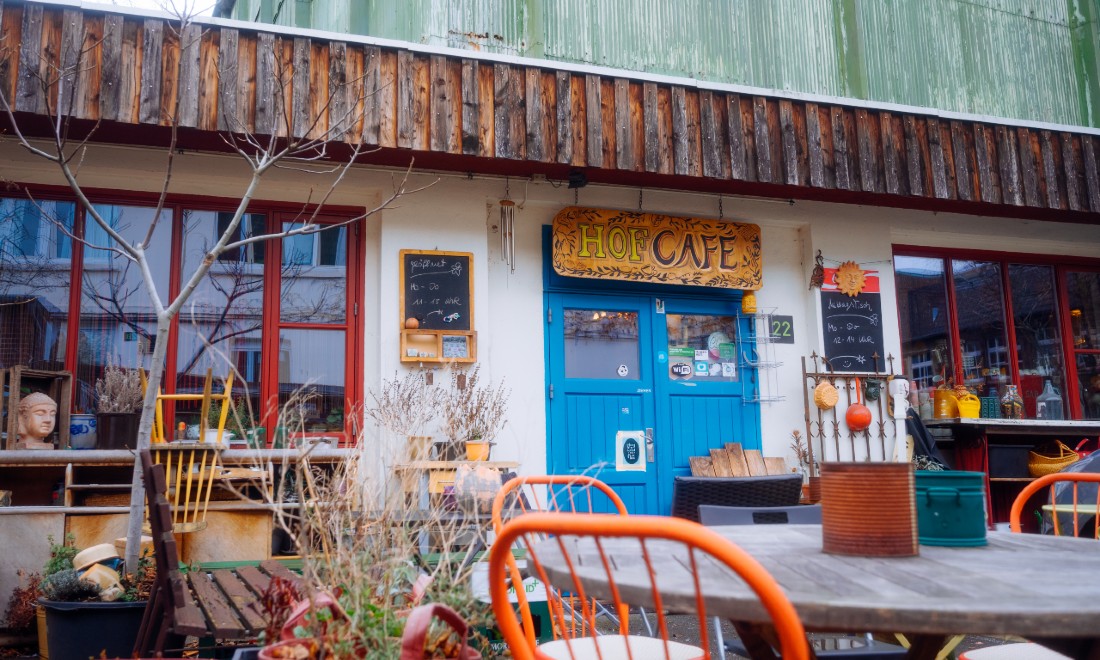 cafe terrace in Dortmund in the Ruhr Area