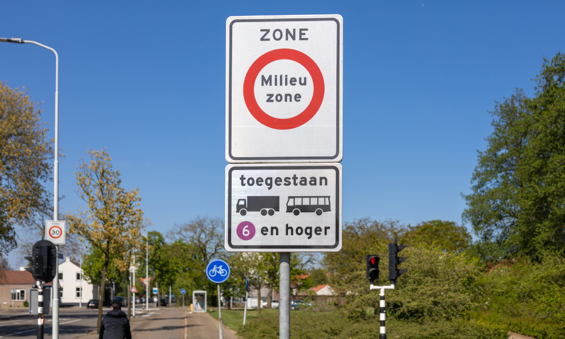 Environmental zone road sign in the Netherlands